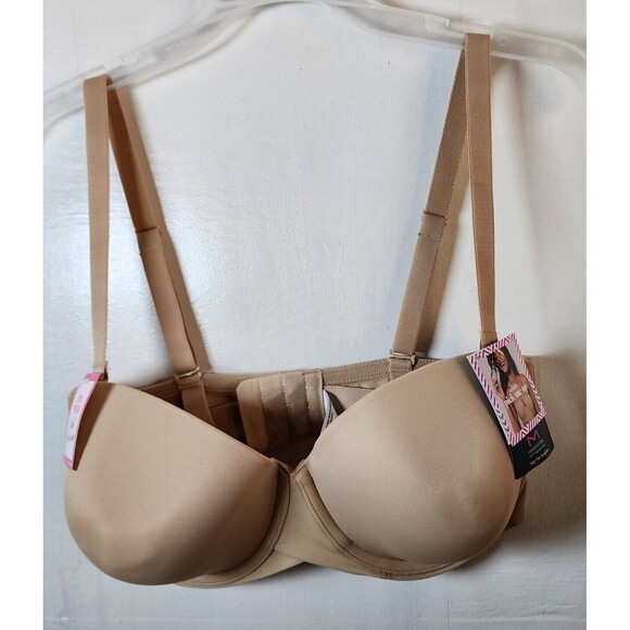 New Maidenform Women's Beige Underwire Lightly Line Bra Adjustable Straps 38DD - Picture 2 of 4